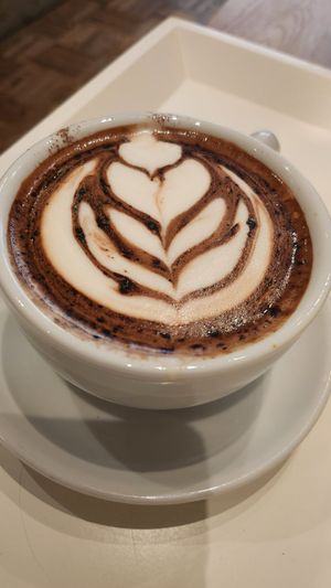 Kakaosack Spezial mit Hafermilch at Kaffeesack in Baden Baden