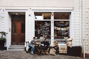 Outdoor seating  at Kaffeesack in Baden Baden