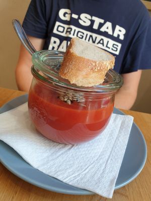 Tomato soup at Kaffeesack in Baden Baden