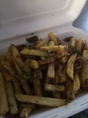 Spicy fries at Nature's Street Chef in Crewe