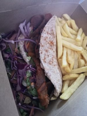 Seitan Doner kebab at Nature's Street Chef in Crewe