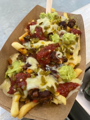 Loaded chilli cheese chips  at Nature's Street Chef in Crewe
