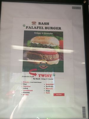 Falafel Burger at 7 Days Pizza & Grill in Malmo