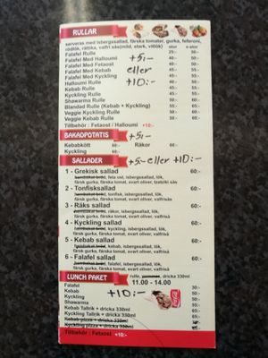 Falafel Rulle at 7 Days Pizza & Grill in Malmo