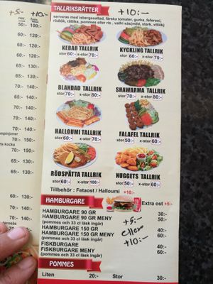 Plates at 7 Days Pizza & Grill in Malmo