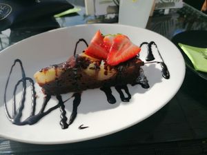 Schoko-Birnen-Kuchen at Amadeo in Bad Reichenhall