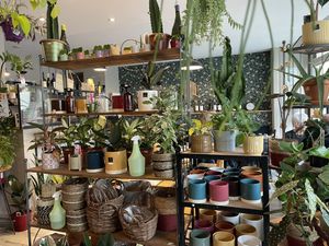 Behind the plant shop it’s a restaurant😄 at Symbiozh in Rennes