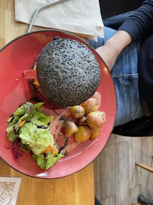Vegan burger  at Symbiozh in Rennes