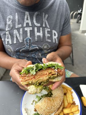 Deep fried lasagna sandwich   at Sable in Richmond