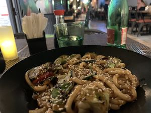 Udon veggie bowl with teriyaki  at Panda Sushi in Zadar