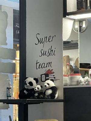 Pandas 😁😍 at Panda Sushi in Zadar