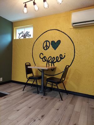 Cute at Peace Love Coffee in St Charles