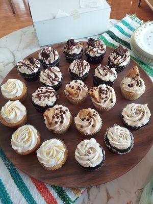 Assorted cupcakes at Peace Love Coffee in St Charles