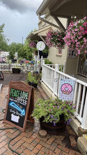 Outside area, above the actual cafe at Peace Love Coffee in St Charles