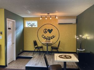 Cute dining  at Peace Love Coffee in St Charles