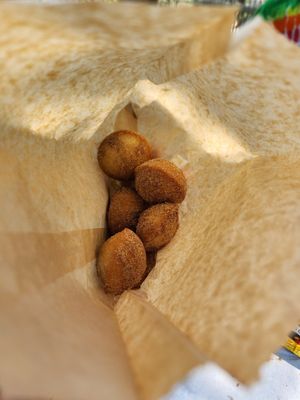 Mini Cinnamon Donuts at Peace Love Coffee in St Charles