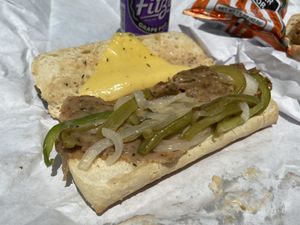 Philly Cheese at Peace Love Coffee in St Charles