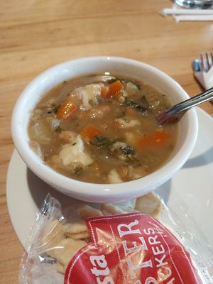 VCC 2026: tuscan gnocchi soup at Papa Del's in Champaign