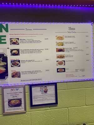 Menu  at Flavor of Seoul in Washington