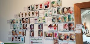 Nothing artificial. Most drinks are vegan (just not whipped cream or shaved ice with condensed milk) at Matcha-Ya in Kapaa