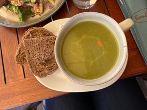 Vegan soup at Bombarino in Valkenburg