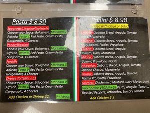 I was pleasantly surprised to see a vegan pesto! at Solo Qui in Las Vegas