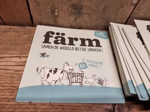 'Happy animals' selling 'animal products' at Färm in Leuven