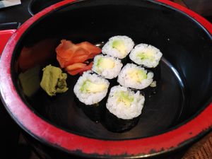avocado makis at Anata in Brussels