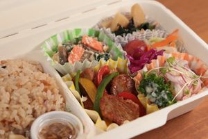 daily takeout lunchbox at Naramachi Vegan Nabi in Nara