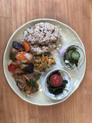 Lunch plate  at Naramachi Vegan Nabi in Nara