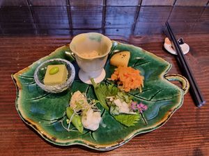 Appetizer at Naramachi Vegan Nabi in Nara