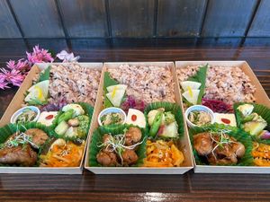 Lunch box to go. Vegan, gluten-free and nut-free. at Naramachi Vegan Nabi in Nara