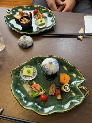 First coursee  at Naramachi Vegan Nabi in Nara