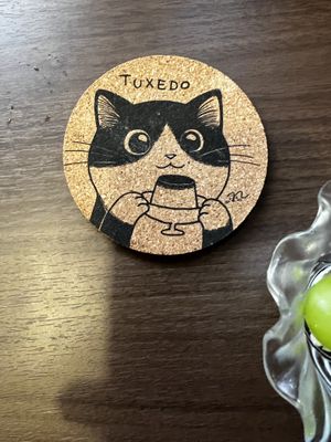 Cute cat coaster  at Naramachi Vegan Nabi in Nara