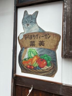 cat themed at Naramachi Vegan Nabi in Nara