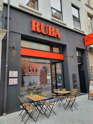 terrace in front at RUBA in Leuven
