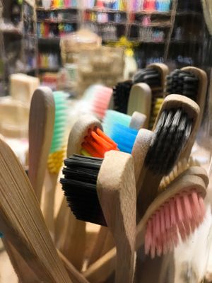 Bamboo toothbrushes  at Sillage in Athens