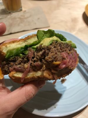 burger at The Amberton  in Eglinton