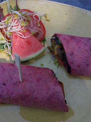 Rote-Bete-Wrap at Aan de Gracht in Elburg