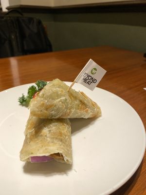Vegan Beyond Meat Beef Pancake with Onion at LockCha 樂茶軒 - Central in Hong Kong Island