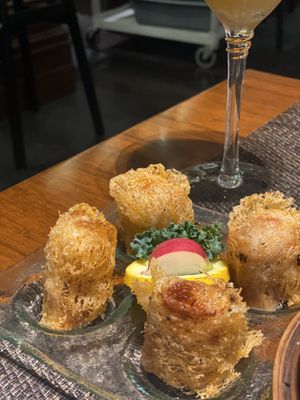 Vegetarian Shrimp Roll with Cheese at LockCha 樂茶軒 - Central in Hong Kong Island