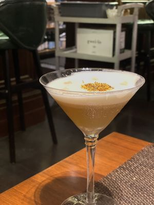 Signature Cocktail: “Oolong Parfum” - Osmanthus Phoenix Oolong with elderflower and soda, Vodka base at LockCha 樂茶軒 - Central in Hong Kong Island