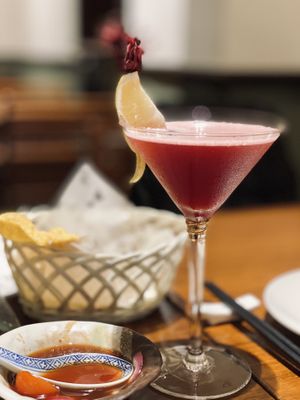 Singnature Cocktail: “Bloody Roselle" at LockCha 樂茶軒 - Central in Hong Kong Island