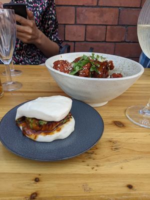 Korean cauliflower wings with celeriac bao bun at Cutlery Works in Sheffield