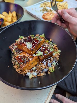 Tofu dish at Cutlery Works in Sheffield