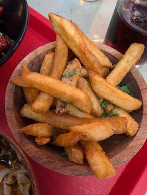 Spiced chips at Cutlery Works in Sheffield