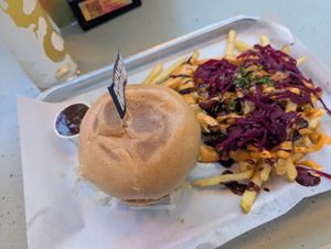 Jimmy's plant based burger at Cutlery Works in Sheffield