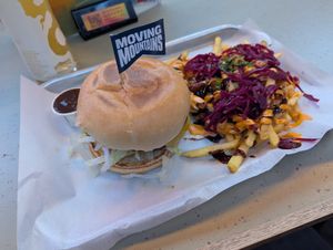 Vegan BBQ burger at Cutlery Works in Sheffield