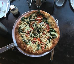 The vegan ";Spinach"; pizza was delicious!! at Italia Pizza and Mediterranean Cuisine in Nashville
