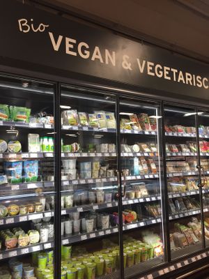 fridge area  at denn's Biomarkt in Stuttgart